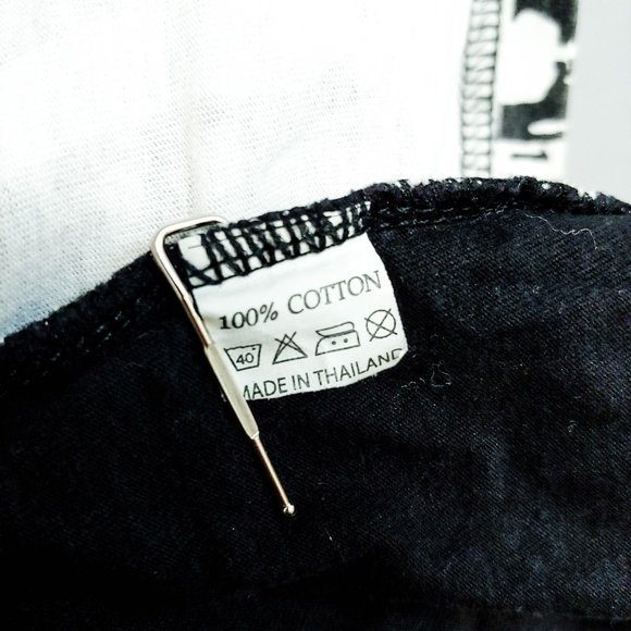 80s Style Mixed Print Graphic Tee - Picture 6 of 6